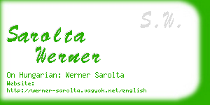 sarolta werner business card